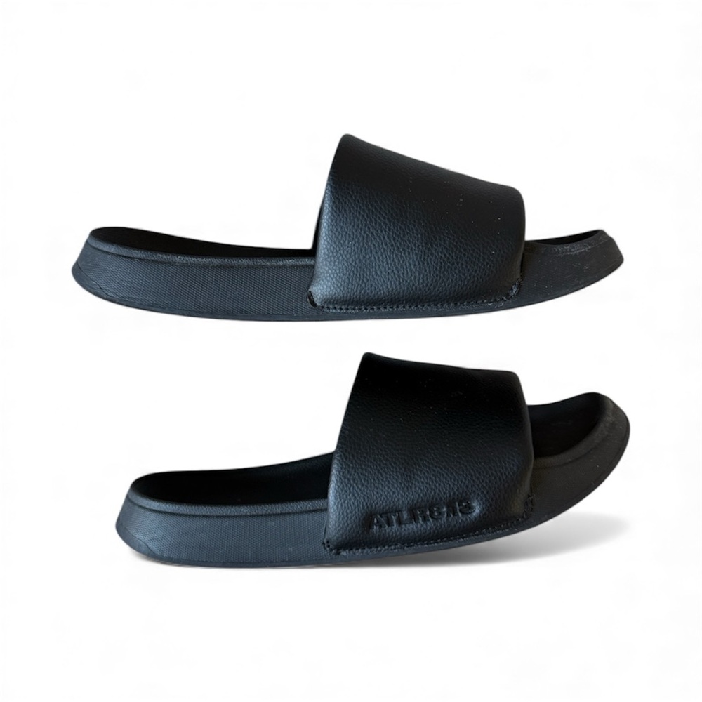 H&M Mens Black Pool Slides - Size 45 - Picture 2 of 4